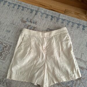 J. Crew Cream High Waist Shorts Tailored Structured Look